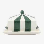 Circus Stripe Butter Dish - Green