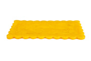 Scallop Rectangular Resin Cheese Board – Mustard , 14 Inches
