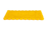 Scallop Rectangular Resin Cheese Board – Mustard , 14 Inches