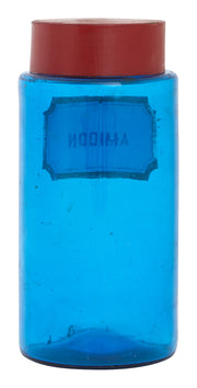 Antique Blue Apothecary Bottle - Large