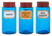 Antique Blue Apothecary Bottle - Large