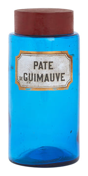 Antique Blue Apothecary Bottle - Large