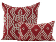 Schumacher Asaka Ikat Red Pillows