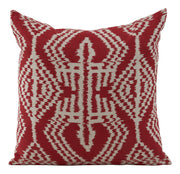 Schumacher Asaka Ikat Red Pillows