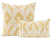 Schumacher Asaka Ikat Yellow Pillows