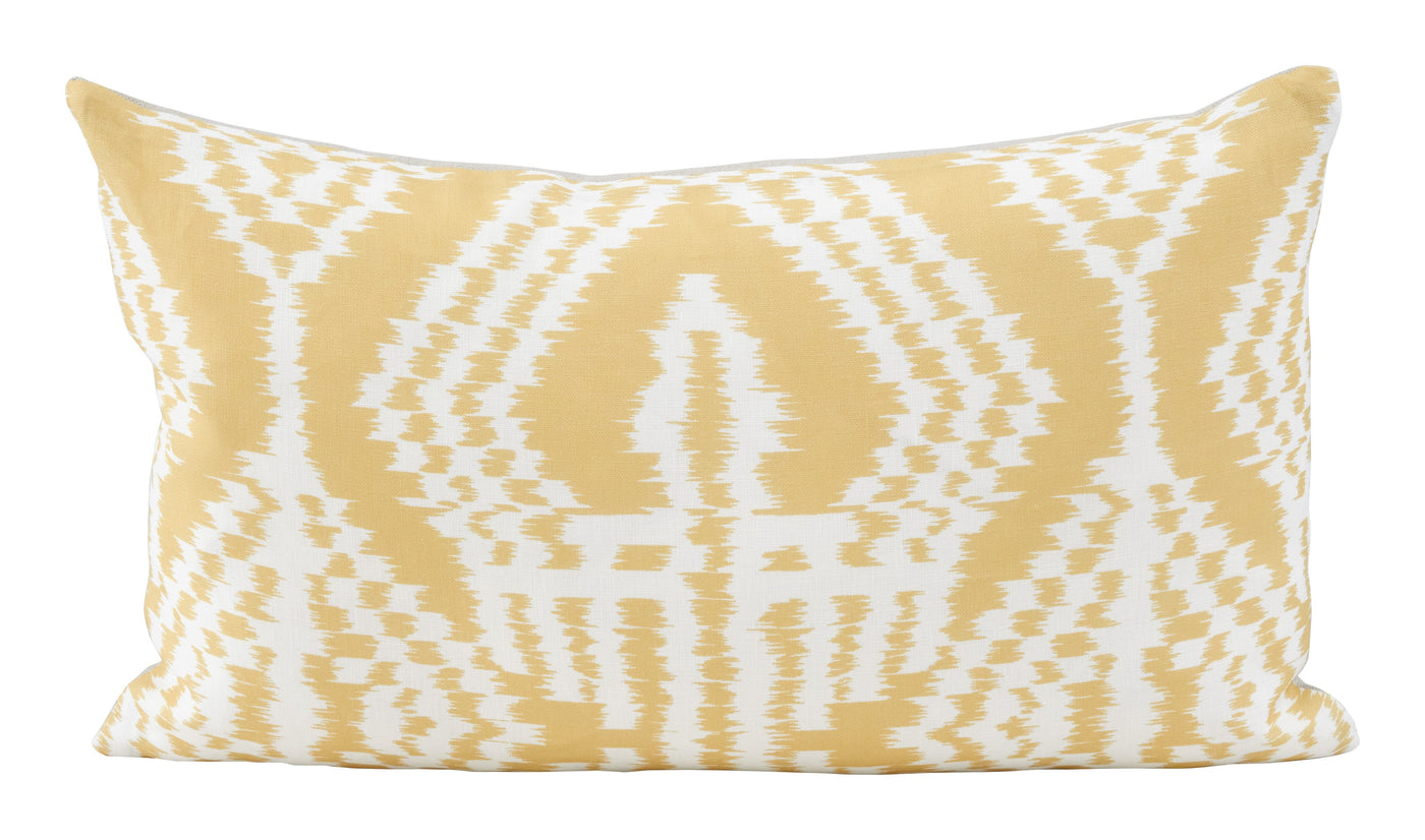 Schumacher Asaka Ikat Yellow Pillows