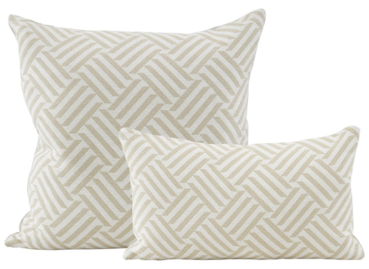 Schumacher Cross Hatch Natural Pillows