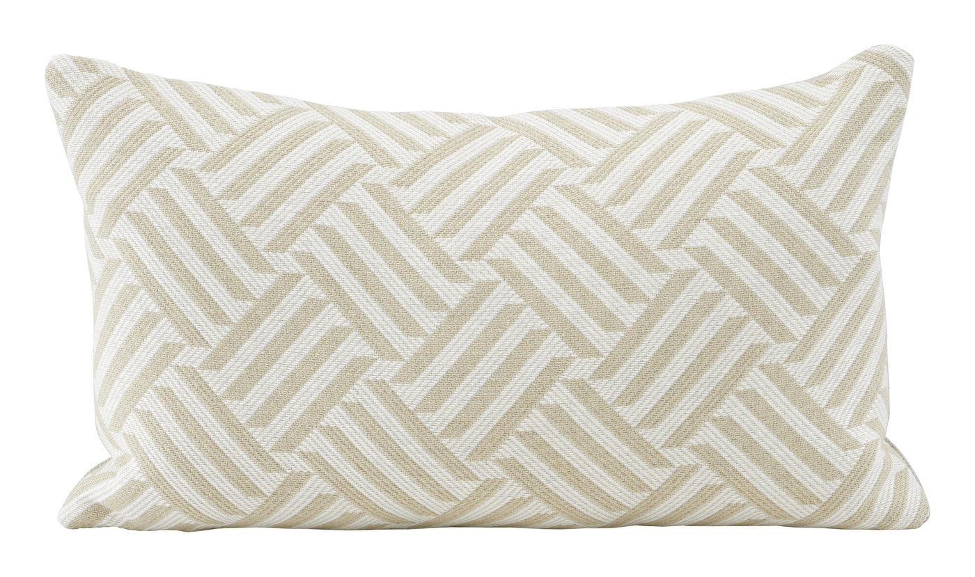 Schumacher Cross Hatch Natural Pillows