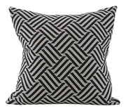 Schumacher Cross Hatch Black Pillows