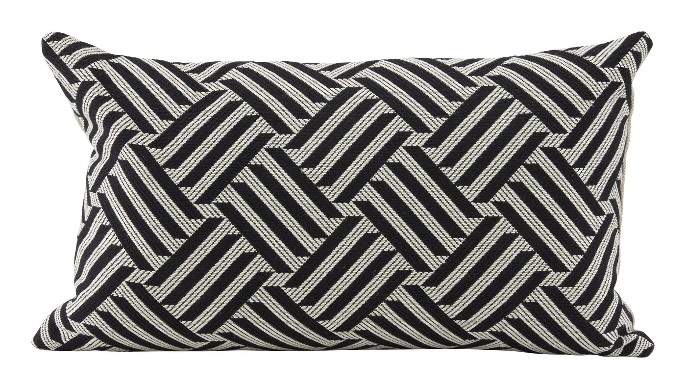 Schumacher Cross Hatch Black Pillows