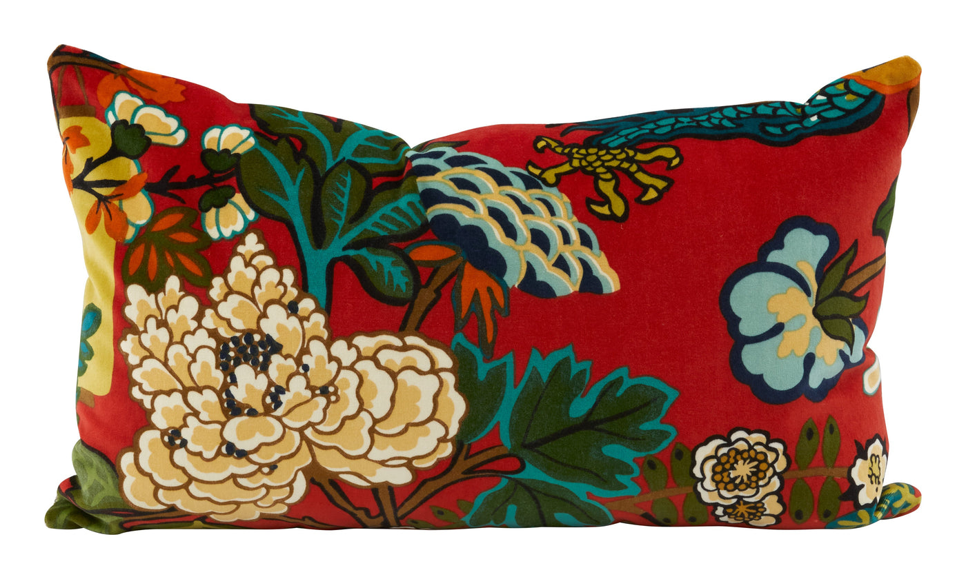 Schumacher Chiang Dragon Red Pillows