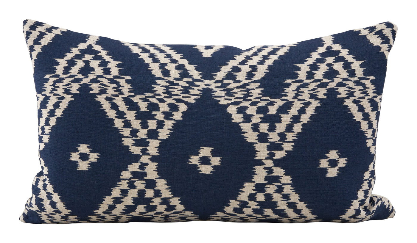 Schumacher Asaka Ikat Indigo Pillows