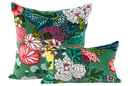 Schumacher Chiang Dragon Jade Pillows
