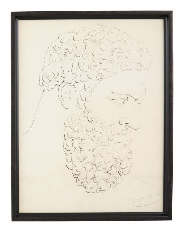 Antique Graphite Portrait