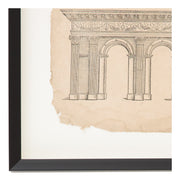 Antique Charcoal Architectural Drawing IV