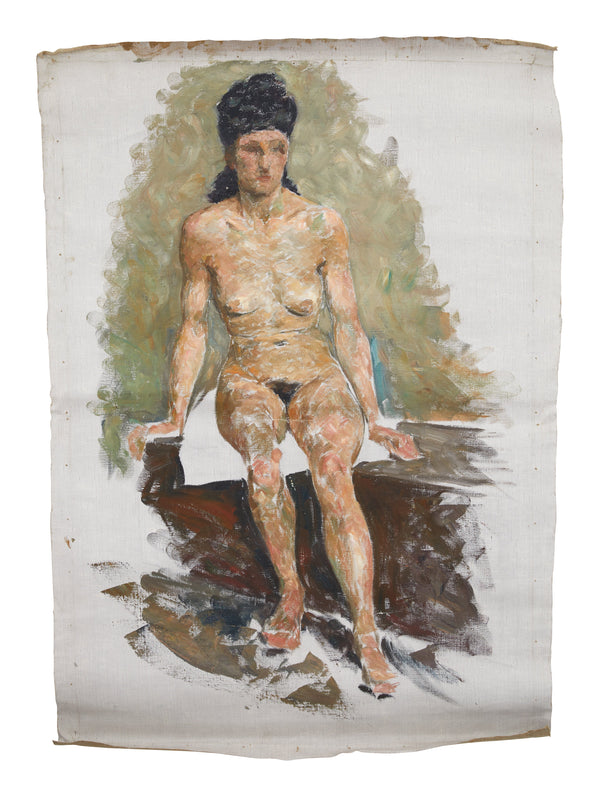 Vintage Figure Study Painting