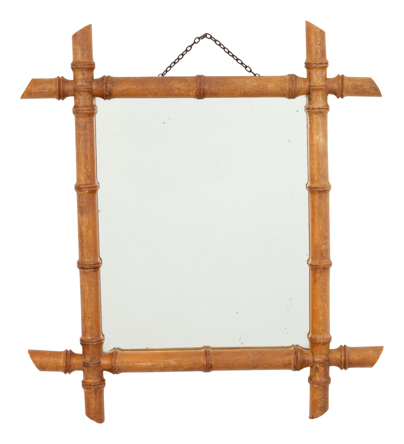 Vintage Faux Bamboo Mirror