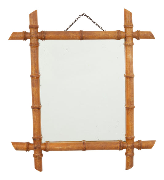 Vintage Faux Bamboo Mirror