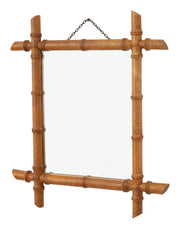 Vintage Faux Bamboo Mirror