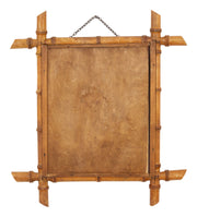 Vintage Faux Bamboo Mirror