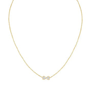 Two Heart Birthstone Necklace