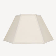 Hexagon Linen Lampshade, Cream Trim - Small