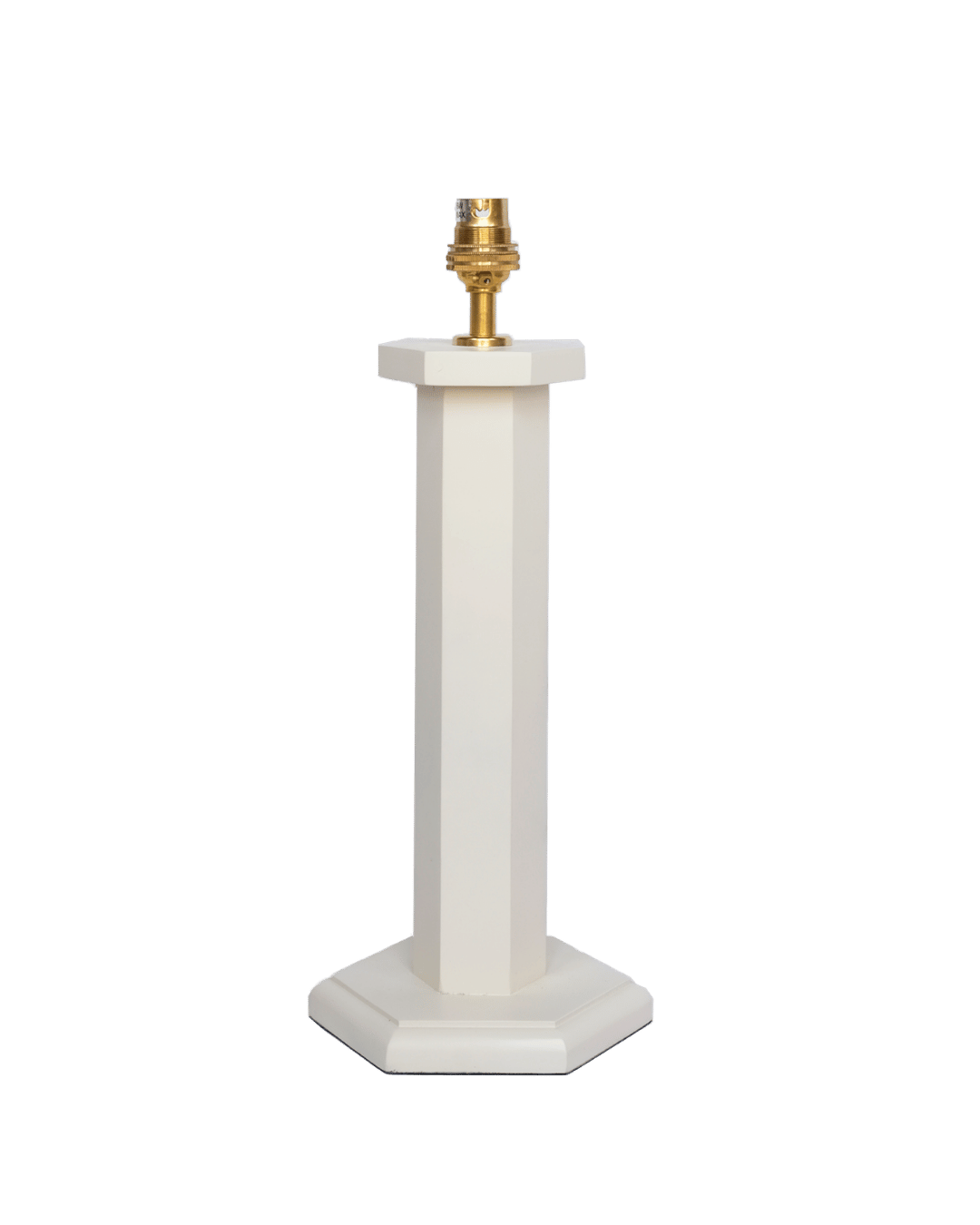 Hexagon Bedside Lamp - Oyster White