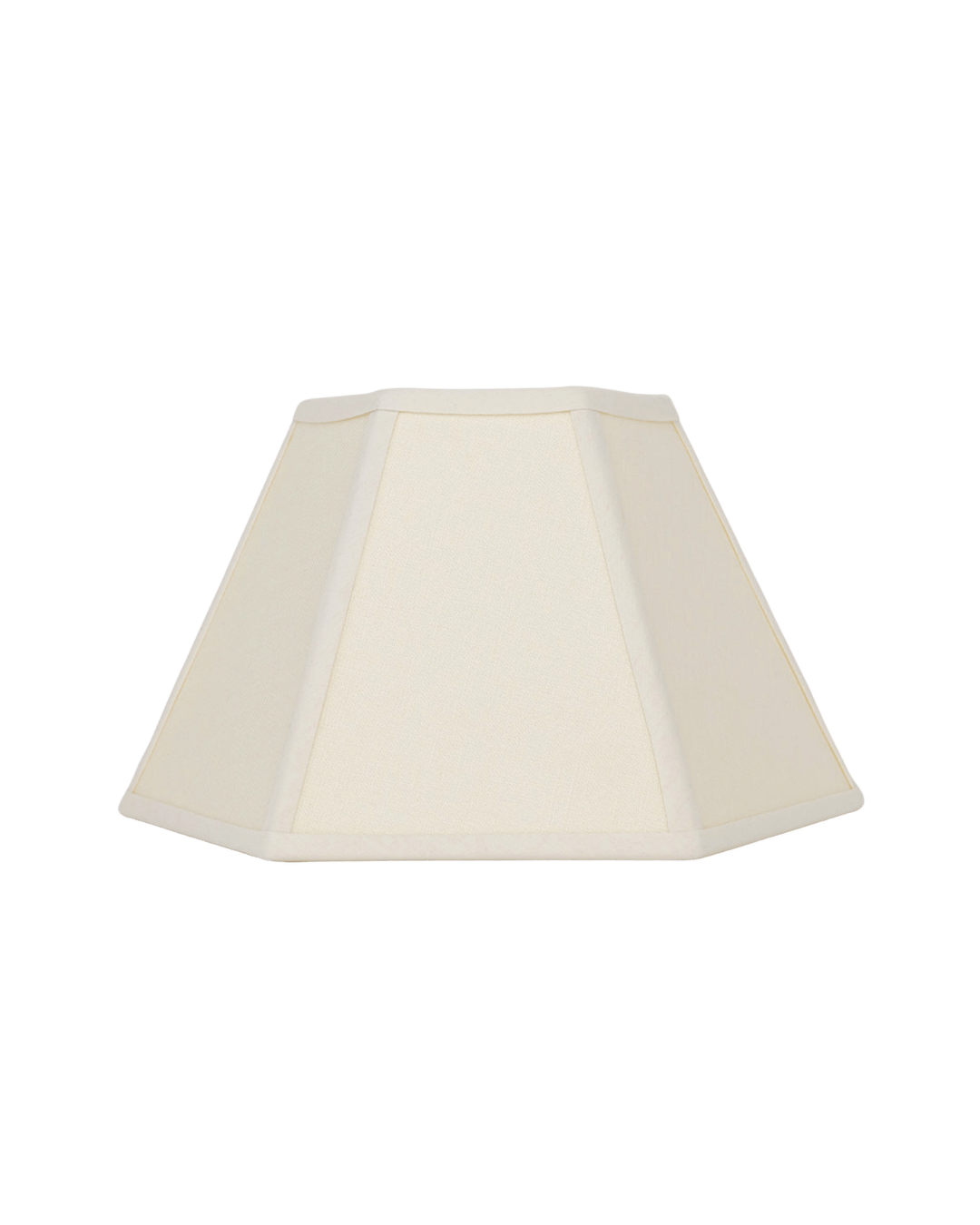 Hexagon Linen Lampshade, Cream Trim - Small