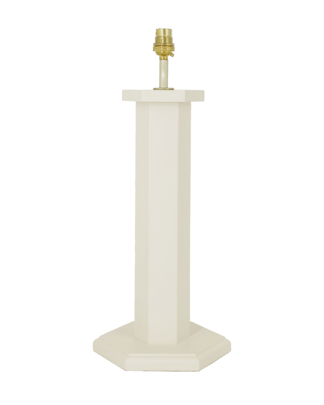 Hexagon Table Lamp - Oyster White
