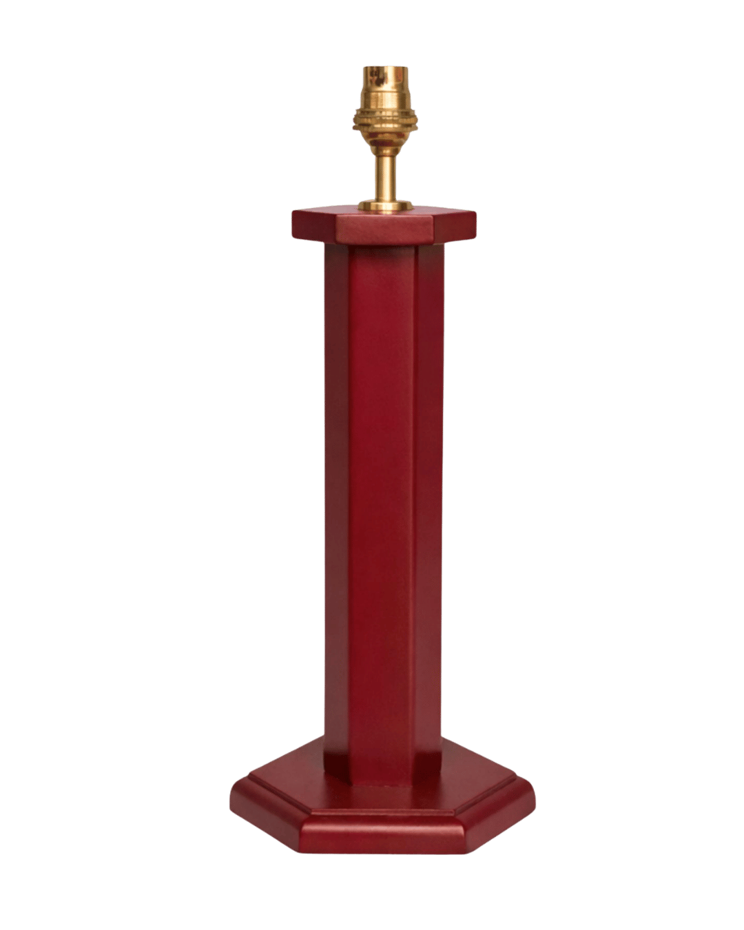Hexagon Table Lamp - Ruby Red