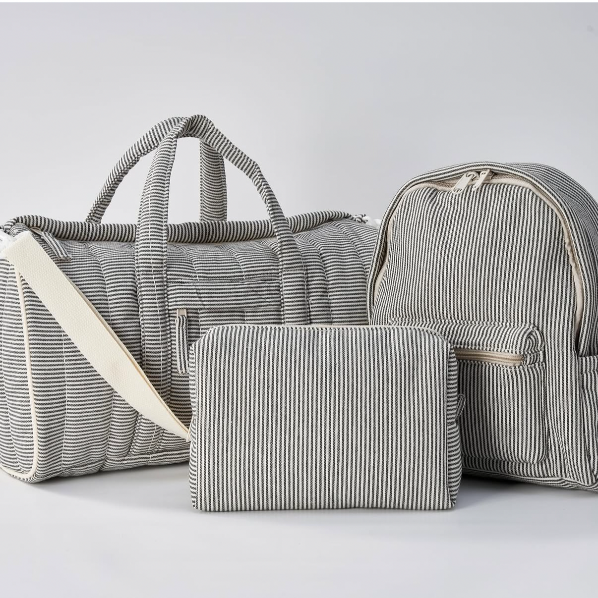 Embroidered Duffle & Pouch- Evergreen
