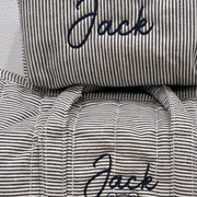 Embroidered Duffle & Pouch- Evergreen