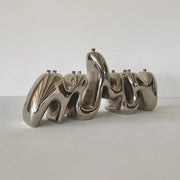 Chrome Menorah Sculpture