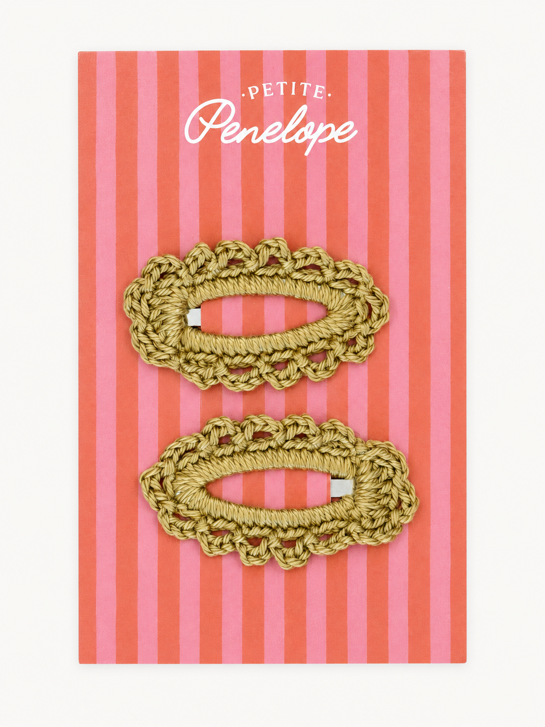 Honey Belle – Golden Scalloped Crochet  Hair Clip Set