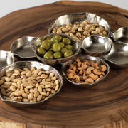 Cluster of Nine Round Serving Bowls - Nickel
