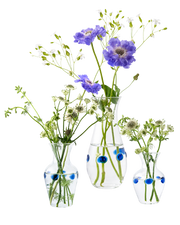 Cornflower Glass Vase - Set of Three by Issy Granger