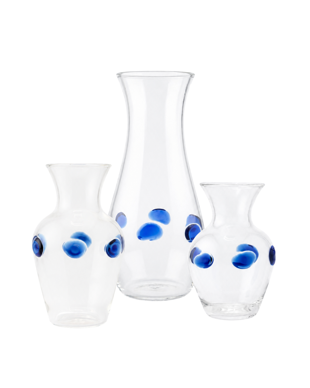 Cornflower Glass Vase - Set of Three by Issy Granger