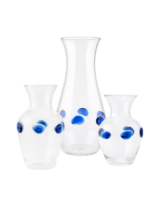 Cornflower Glass Vase - Set of Three by Issy Granger