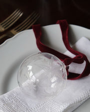 Etched Star Glass Christmas Bauble by Issy Granger