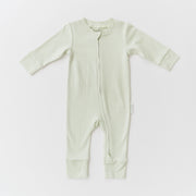 Long Sleeve Romper in Leafy Green