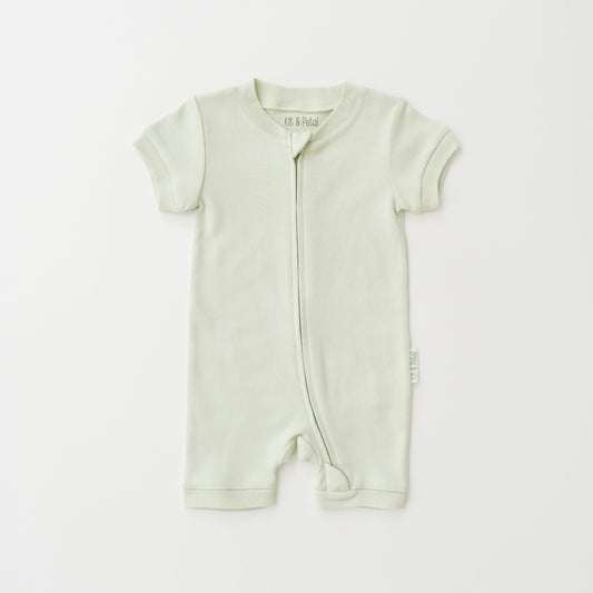 Short Sleeve Romper in Leafy Green