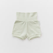 Fold-Over Shorts in Leafy Green