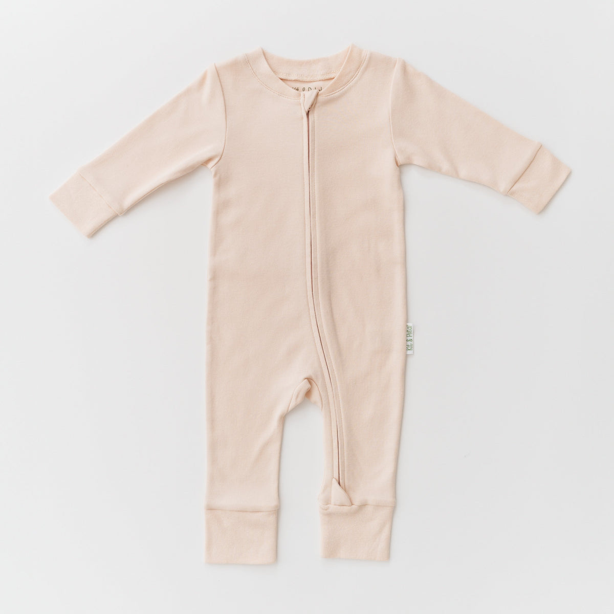 Long Sleeve Romper in Rosy Peach