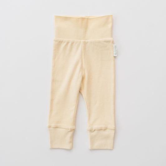 Fold-Over Pants in Sunny Yellow