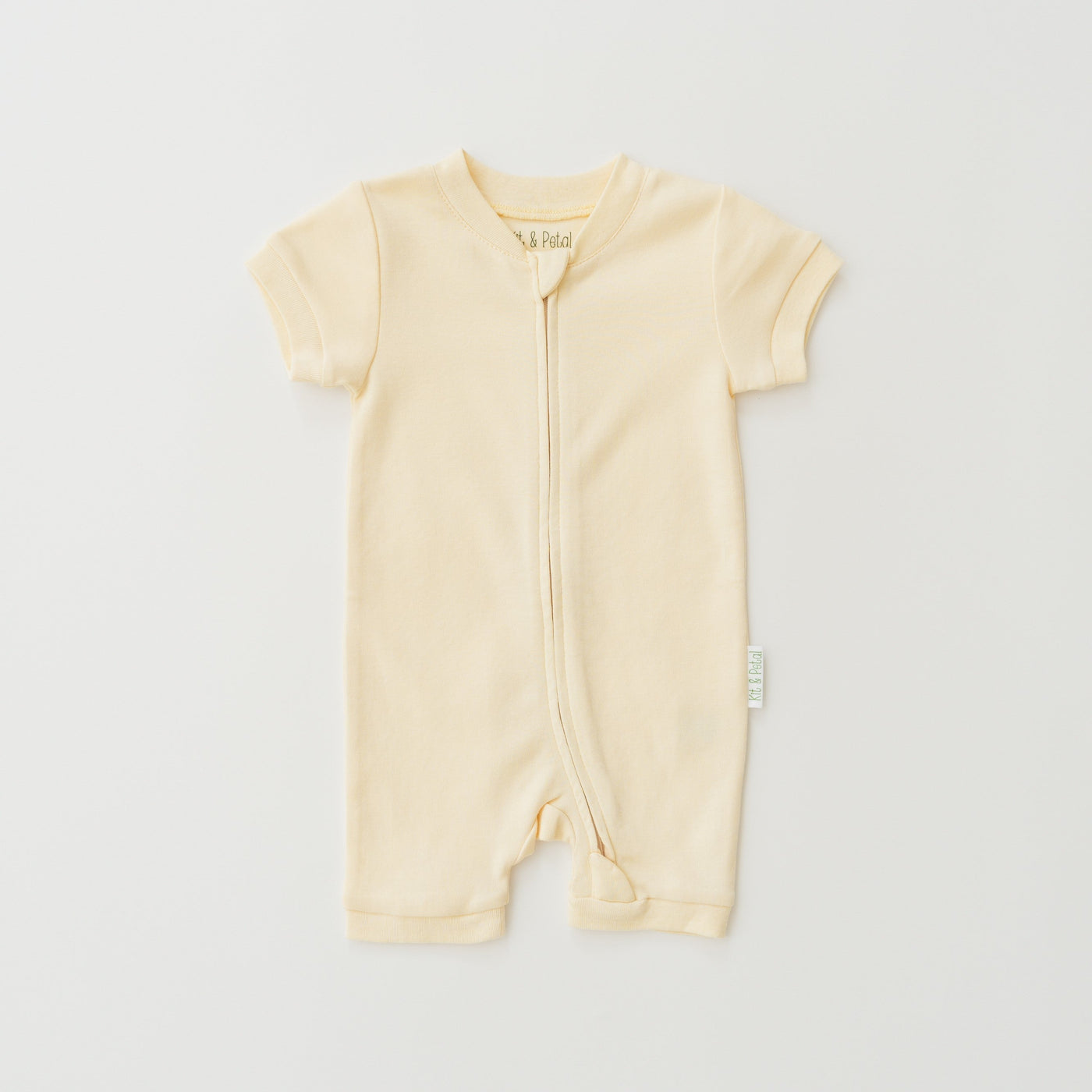 Short Sleeve Romper in Sunny Yellow