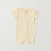 Short Sleeve Romper in Sunny Yellow