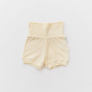 Fold-Over Shorts in Sunny Yellow