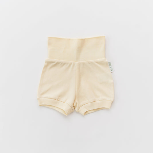 Fold-Over Shorts in Sunny Yellow