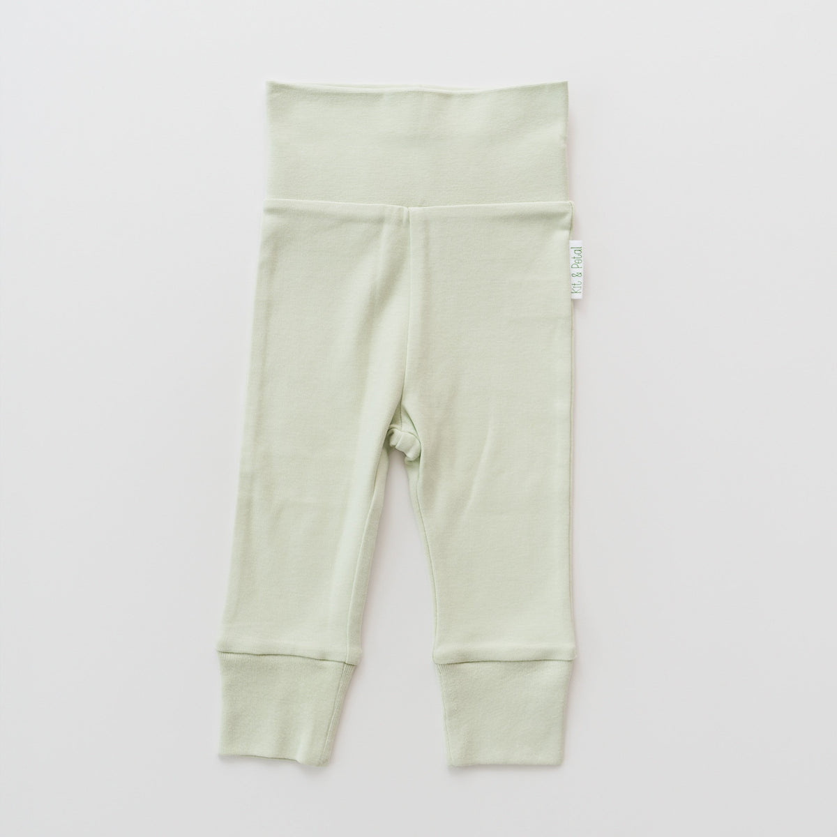 Fold-Over Pants in Leafy Green