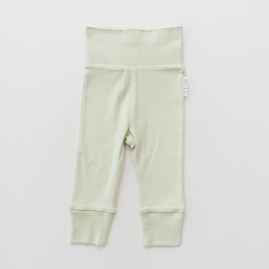Fold-Over Pants in Leafy Green